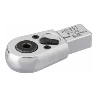 Attache mâle à cliquet pour bits 6408 ∙ Carré femelle 9 x 12 mm ∙ Hexagone creux 6,3 (1/4 pouce), Profil à 6 pans intérieurs HAZET