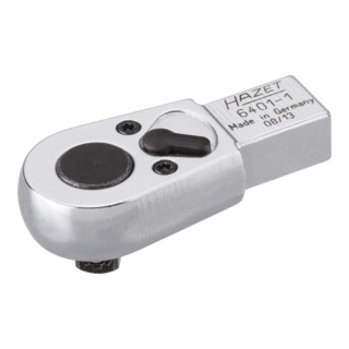 Attache mâle à cliquet réversible 6401-1 ∙ Carré femelle 9 x 12 mm ∙ Carré massif 6,3 mm (1/4 pouce) HAZET