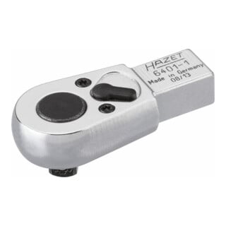 Attache mâle à cliquet réversible 6401-1 ∙ Carré femelle 9 x 12 mm ∙ Carré massif 6,3 mm (1/4 pouce) HAZET