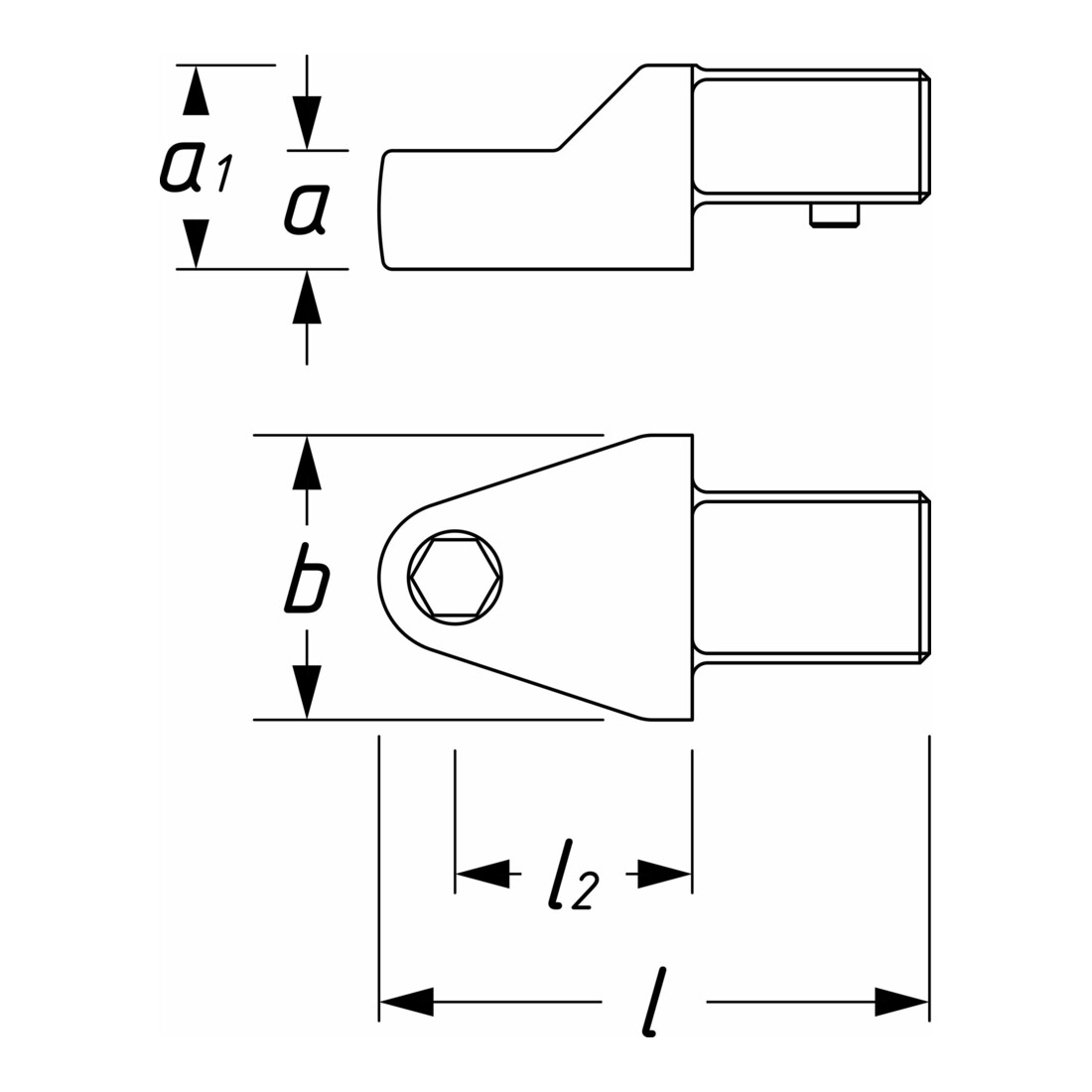 Attache mâle pour embouts 6420D HAZET