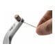 Attache mâle pour les charnières de porte Hazet, porte-embouts (bits) courbé, jeu 2597-2/5, carré femelle 9 x 12 mm, hexagone creux 8 mm (5/16 pouce), profil TX intérieur, profil denture multiple intérieur XZN, T45, M8, M10 ...