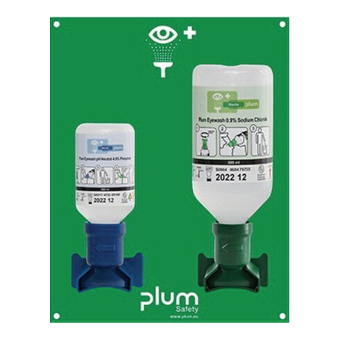 Augennotfallstation 1x200 ml pH Neutral,1x0,5l Augenspülung PLUM