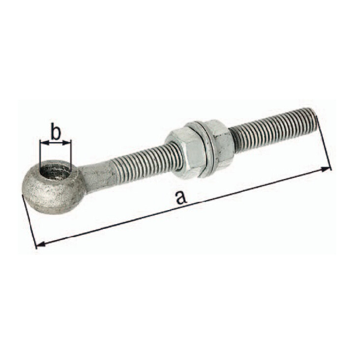 Augenschraube M12 L.120mm 12mm verz. GAH