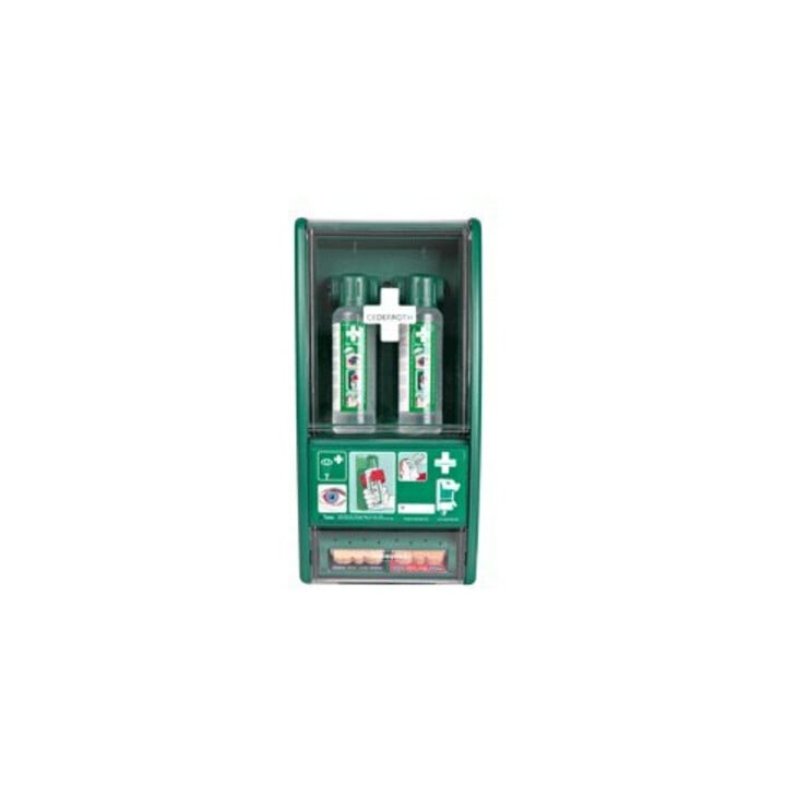 Augenspülstation 2 x 0,5 l,1 x Pflasterspender CEDERROTH