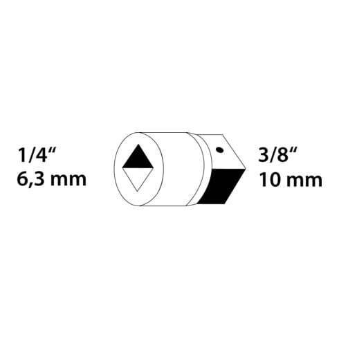 Augmentateur 2030 1/4 à 3/8 po. L. 26 mm acier CV GEDORE