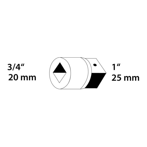 Augmentateur 3221 3/4 à 1 po. 60 mm acier CV GEDORE