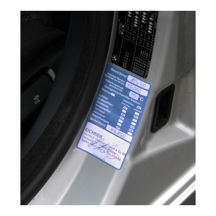 Autocollant d'inspection Eichner