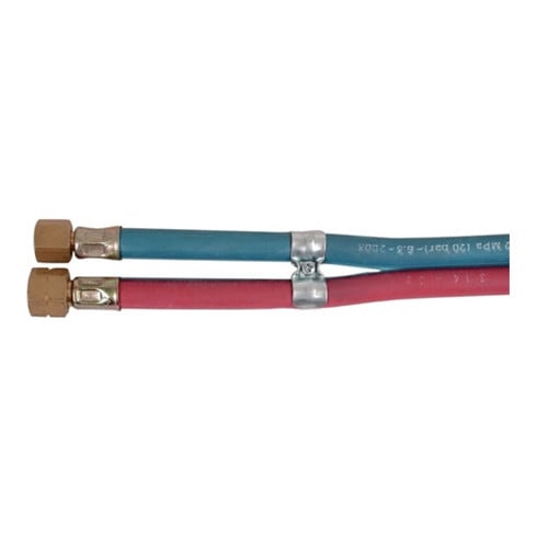 Autogenzwillingsschlauch ID 6,3/8 mm Wands. 5/3,5 mm rot/blau GCE RHÖNA