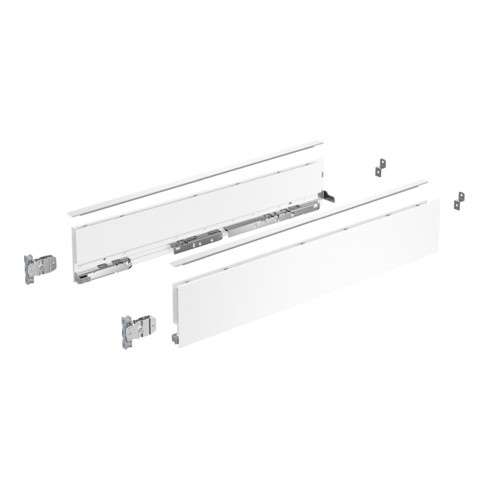 Hettich Kit de profil de côté de tiroir, AvanTech YOU Set, hauteur 101 mm, NL, blanc, gauche et droite