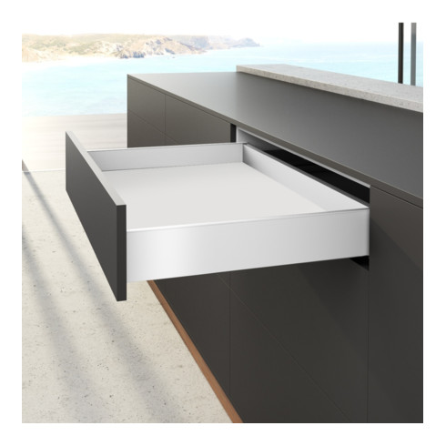 Hettich Kit de profil de côté de tiroir, AvanTech YOU Set, hauteur 101 mm, NL, blanc, gauche et droite