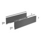 AvanTech YOU Kit de profil de côté de tiroir, hauteur 139 mm x NL 500 mm, anthracite, à gauche et à droite-1