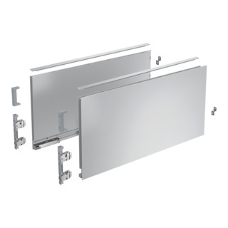 Hettich Kit de profil de côté de tiroir, AvanTech YOU, hauteur 251 mm, argent, gauche et droite