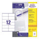 Avery Zweckform Etikett 3424-200 105x48mm weiß 2.400 St./Pack.