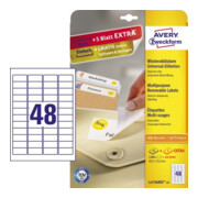 Avery Zweckform Etikett L4736REV-25 45,7x21,2mm weiß 1.200 St./Pack.
