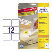 Avery Zweckform Etikett L4743REV-25 99,1x42,3mm weiß 300 St./Pack.