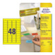Avery Zweckform Etikett L6041-20 45,7x21,2mm gelb 960 St./Pack.-1