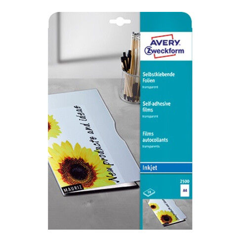 Avery Zweckform Inkjetfolie 2500 DIN A4 transparent 10 St./Pack.
