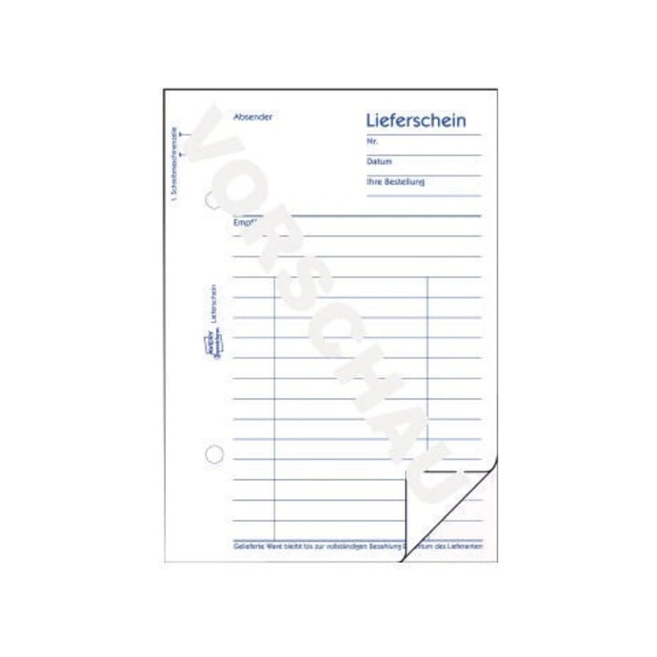 Avery Zweckform Lieferschein 724 DIN A6 2x50Blatt