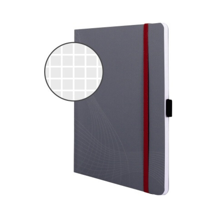 Avery Zweckform Notizbuch 7019 DIN A5 kariert 80Bl. grau