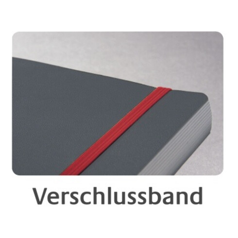 Avery Zweckform Notizbuch 7027 DIN A5 kariert 80Bl. grau