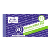 Avery Zweckform Nummernblock 869 105x53mm sortiert-1