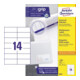 Avery Zweckform Universaletikett 3653 105x42,3mm ws 1.400 St./Pack.