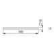 Axe de profil Hoppe 4-KT.10mm L.160mm Fe galv.