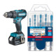 Set Makita Schlagbohrschrauber DHP485RTJ + Bosch HEX-9 MC Bohrer-Set, 5tlg 4/5/6/8 EXPERT-1