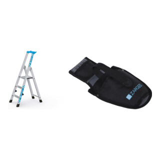 Set ZARGES Nova S - Stufen-Stehleiter 3 Stufen + Werkzeugtasche
