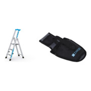Set ZARGES Nova S - Stufen-Stehleiter 3 Stufen + Werkzeugtasche
