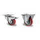 Set CASCOO Lenkrolle mit Totalfeststeller ø 100 mm Serie N2U6 Rollenlager + Bockrolle ø 100 mm Serie N2U6 Rollenlager-1