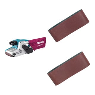 Set MAKITA Makita Bandschleifer 9404J + Makita Schleifband 100x610mm K60...
