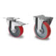Set CASCOO Lenkrolle mit Totalfeststeller ø 160 mm Serie N2U6 Rollenlager + Bockrolle ø 160 mm Serie N2U6 Rollenlager-1