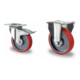 Set CASCOO Lenkrolle mit Totalfeststeller ø 200 mm Serie N2U6 Rollenlager + Bockrolle ø 200 mm Serie N2U6 Rollenlager-1
