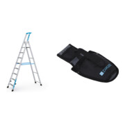 Set ZARGES Nova S - Stufen-Stehleiter 8 Stufen + Werkzeugtasche