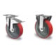 Set CASCOO Lenkrolle ø 80 mm Serie N2U6 Rollenlager + Lenkrolle mit Totalfeststeller ø 80 mm Serie N2U6 Rollenlager-1