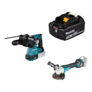 Set Makita Akku-Kombihammer f. SDS+ 18,0V DHR243Z Solo + MAKITA-Zubehör...