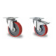Set CASCOO Lenkrolle ø 200 mm Serie N2U6 Rollenlager + Lenkrolle mit Totalfeststeller ø 200 mm Serie N2U6 Rollenlager