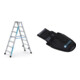 Set ZARGES Nova B - Stufen-Stehleiter 2 x 7 Stufen + Werkzeugtasche-1