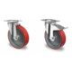 Set CASCOO Lenkrolle ø 200 mm Serie N2U6 Rollenlager + CASCOO Lenkrolle mit Totalfeststeller ø 200 mm Serie N2U6 Rollenlager