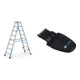 Set Stufen-Stehleiter beids. Geb rdelt 2 x 8 Stufen + Werkzeugtasche f r Akkuschrauber