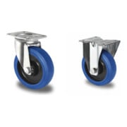 Set CASCOO Lenkrolle ø 125 mm Serie R4E1 Kugellager + Bockrolle ø 125 mm Serie R4E1 Kugellager