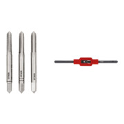 Set Stier STIER Handgewindebohrer Satz 3-tlg. DIN 352 HSS-G M 6 + STIER Windeisen DIN 1814 Nr. 1.1/2