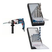 Set Bosch Schlagbohrmaschine GSB 24-2 + 7tlg. Robust Line Holzspiralbohrer-Set + 7tlg. Robust Line Betonbohrer-Set CYL-5