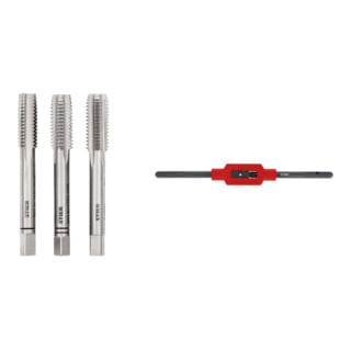 Set Stier STIER Handgewindebohrer Satz 3-tlg. DIN 352 HSS-G M 10 + STIER Windeisen DIN 1814 Nr. 2