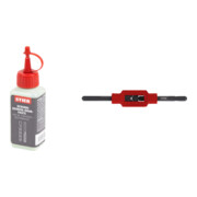 Set Stier STIER Handgewindebohrer Satz 3-tlg. DIN 352 HSS-G M 3 + STIER Windeisen DIN 1814 Nr. 0 + STIER Gewindeschneidpaste Bohrpaste 100 ml Wasser-/ Seifenbasis