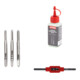Set Stier Jeu de tarauds à main 3 pièces DIN 352 HSS-G M 3 + STIER Tourne-à-gauche DIN 1814 n° 0 + STIER Pâte à tarauder 100 ml base eau/savon