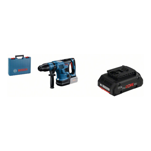 Set Bosch Akku-Bohrhammer BITURBO mit SDS max GBH 18V-36 C + Akkupack ProCORE 18 Volt, 4,0 Ah