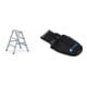 Set Stufen-Stehleiter 2x3 Stufen STRECKE + Werkzeugtasche f r Akkuschrauber