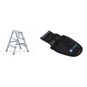 Set Stufen-Stehleiter 2x3 Stufen STRECKE + Werkzeugtasche f r Akkuschrauber